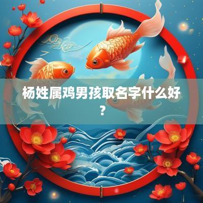 杨姓属鸡男孩取名字什么好？