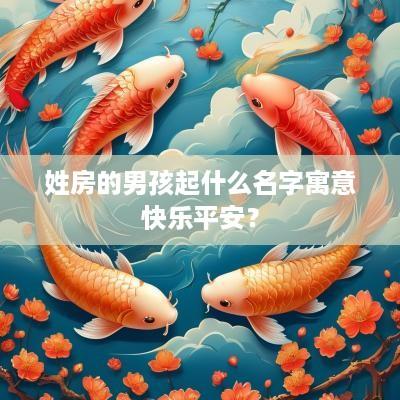 姓房的男孩起什么名字寓意快乐平安？