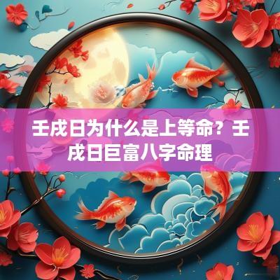 壬戌日为什么是上等命？壬戌日巨富八字命理