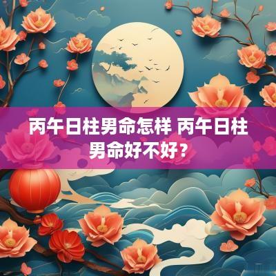 丙午日柱男命怎样 丙午日柱男命好不好？