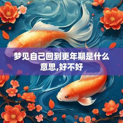 梦见自己回到更年期是什么意思,好不好