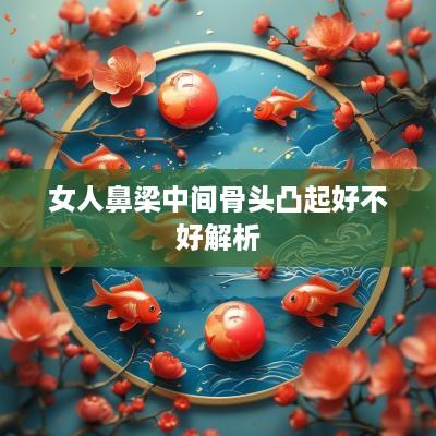 女人鼻梁中间骨头凸起好不好解析