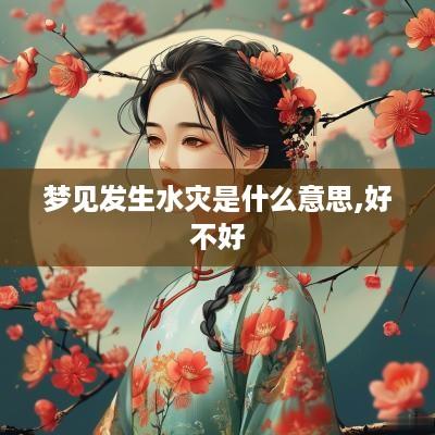 梦见发生水灾是什么意思,好不好