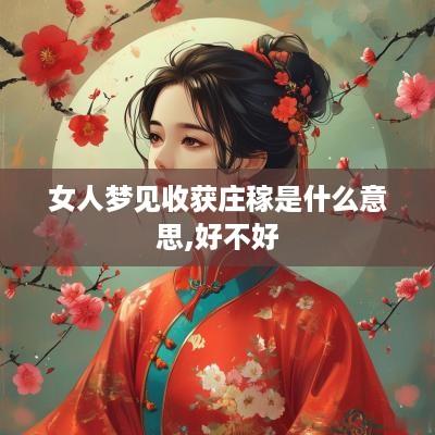 女人梦见收获庄稼是什么意思,好不好