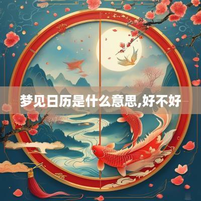 梦见日历是什么意思,好不好