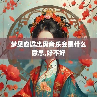 梦见应邀出席音乐会是什么意思,好不好