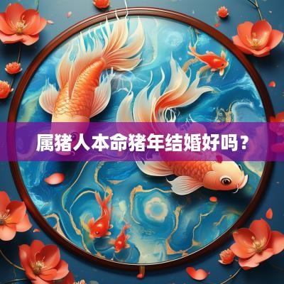 属猪人本命猪年结婚好吗？