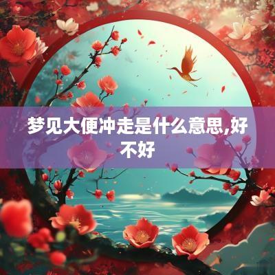 梦见大便冲走是什么意思,好不好