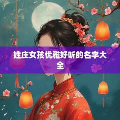 姓庄女孩优雅好听的名字大全