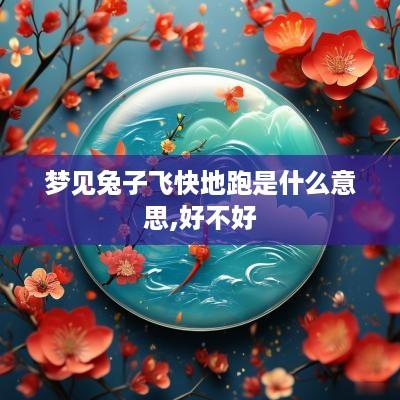 梦见兔子飞快地跑是什么意思,好不好