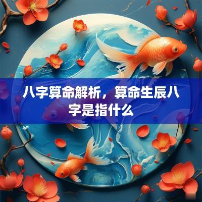 八字算命解析，算命生辰八字是指什么