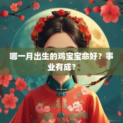哪一月出生的鸡宝宝命好？事业有成？