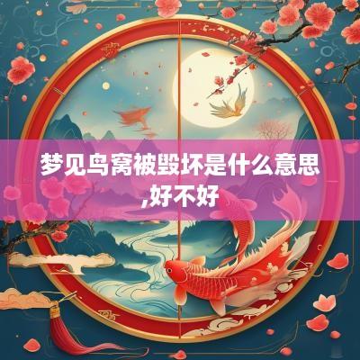 梦见鸟窝被毁坏是什么意思,好不好