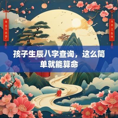 孩子生辰八字查询，这么简单就能算命