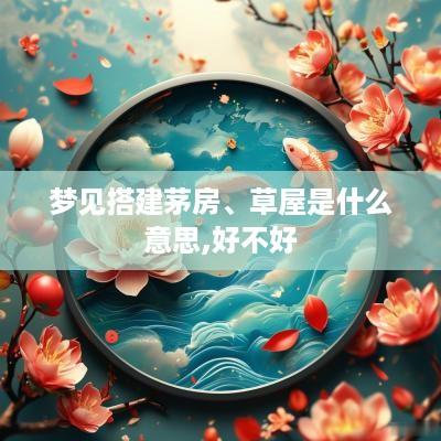 梦见搭建茅房、草屋是什么意思,好不好