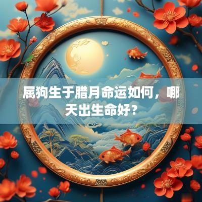 属狗生于腊月命运如何，哪天出生命好？