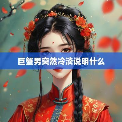 巨蟹男突然冷淡说明什么