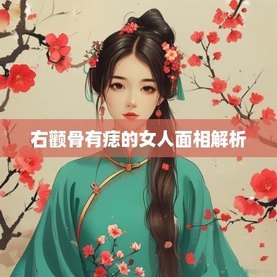 右颧骨有痣的女人面相解析