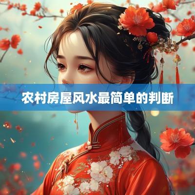 农村房屋风水最简单的判断