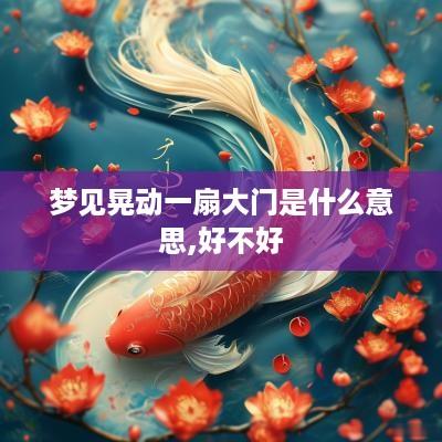 梦见晃动一扇大门是什么意思,好不好