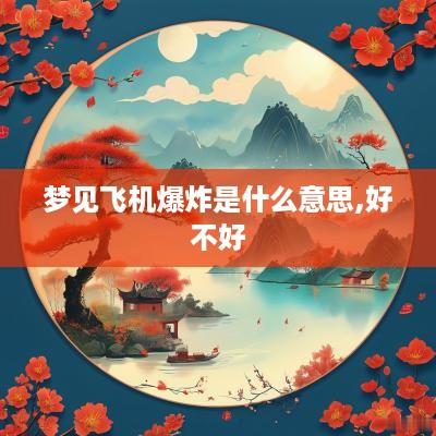 梦见飞机爆炸是什么意思,好不好