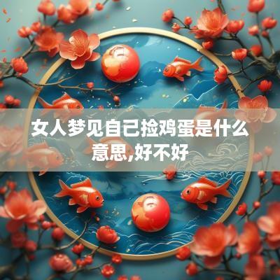女人梦见自己捡鸡蛋是什么意思,好不好