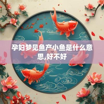 孕妇梦见鱼产小鱼是什么意思,好不好