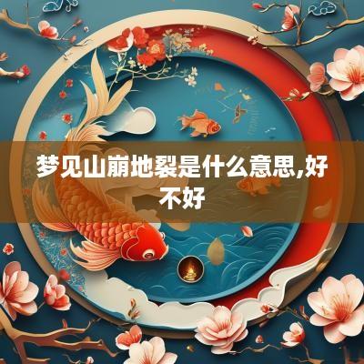 梦见山崩地裂是什么意思,好不好