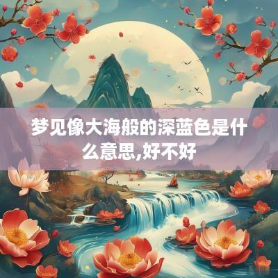 梦见像大海般的深蓝色是什么意思,好不好