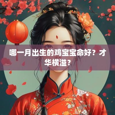 哪一月出生的鸡宝宝命好？才华横溢？