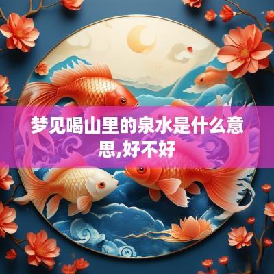 梦见喝山里的泉水是什么意思,好不好