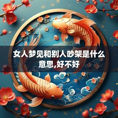 女人梦见和别人吵架是什么意思,好不好