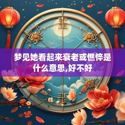 梦见她看起来衰老或憔悴是什么意思,好不好