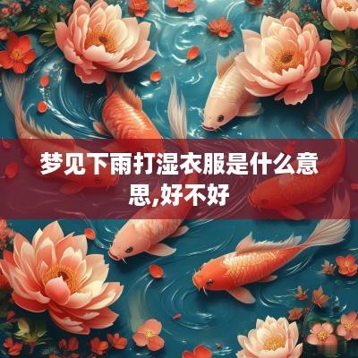 梦见下雨打湿衣服是什么意思,好不好