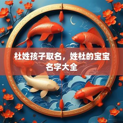 杜姓孩子取名，姓杜的宝宝名字大全