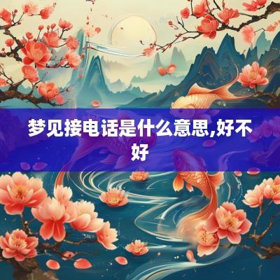 梦见接电话是什么意思,好不好