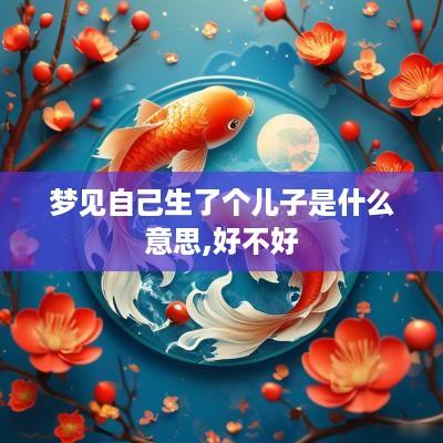 梦见自己生了个儿子是什么意思,好不好