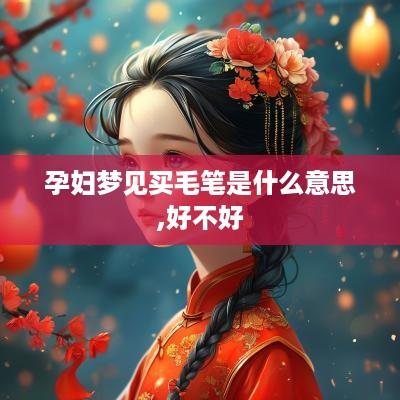 孕妇梦见买毛笔是什么意思,好不好