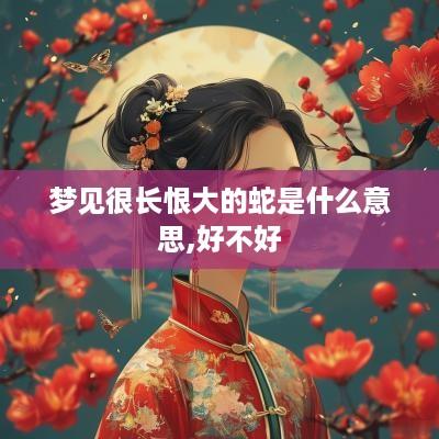 梦见很长恨大的蛇是什么意思,好不好