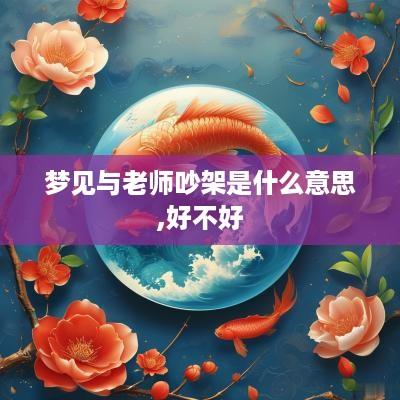 梦见与老师吵架是什么意思,好不好