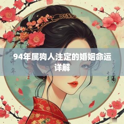 94年属狗人注定的婚姻命运详解
