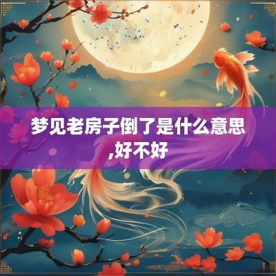 梦见老房子倒了是什么意思,好不好