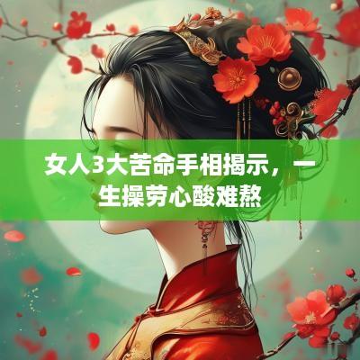 女人3大苦命手相揭示，一生操劳心酸难熬