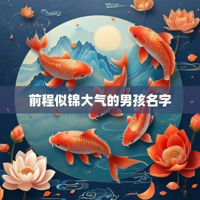 前程似锦大气的男孩名字