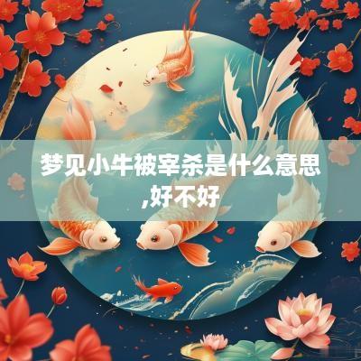 梦见小牛被宰杀是什么意思,好不好