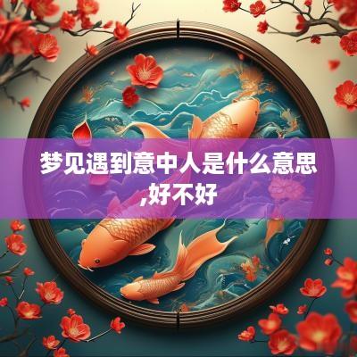 梦见遇到意中人是什么意思,好不好