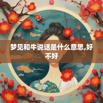 梦见和牛说话是什么意思,好不好