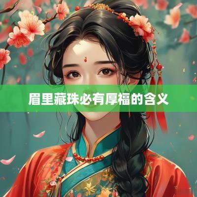 眉里藏珠必有厚福的含义