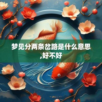 梦见分两条岔路是什么意思,好不好