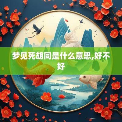 梦见死胡同是什么意思,好不好